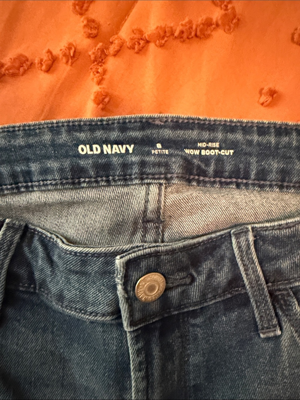 Old Navy Women's Medium Dark Blue Straight Leg Jeans - Picture 2 of 2